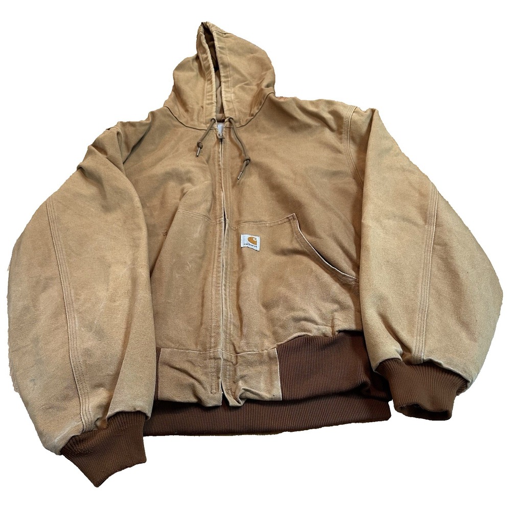 Carhartt Jacket Men J131 Brown Made‎ In USA 14806 Union Made Size L